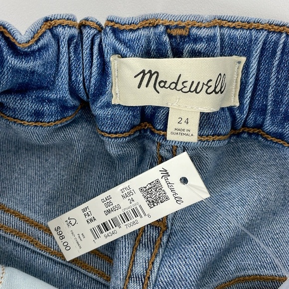 NWT Madewell Women's Pull-On Jeans in Keefe Wash Blue NA951 Blue Size 24 - Picture 3 of 12